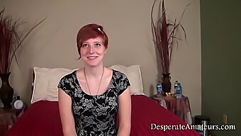 Aurora, A Desperate Redhead, Auditions For Amateur Roles And Gives A Sweet Blowjob