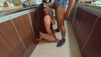 Beautiful Colombian Teen Fucks Her Cousin In The Kitchen