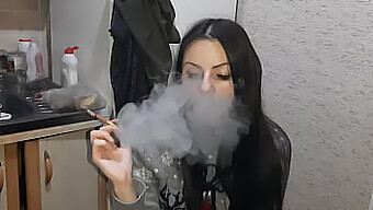 My Girlfriend Indulges In Smoking And Observing Me Engage In Sexual Activity With Another Woman - Lesbian Illusion Girls