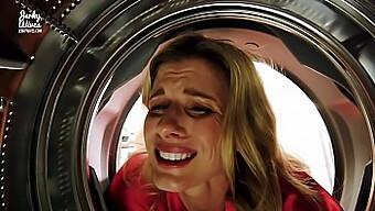 Stuck In The Dryer, Stepmom Gets A Wild Cory Chase Anal Ride