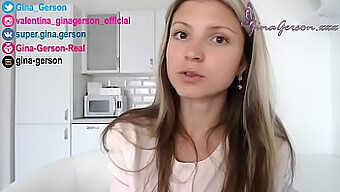 Skinny Teen Gina Gerson'S Homemade Video For Her Fans