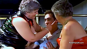 Two Mature Ladies Receive Attention From Young Men, Including Oral And Vaginal Stimulation