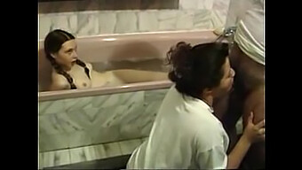 Bath Time With Dad In An Intimate Encounter