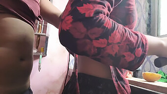 Indian Kitchen Turns Into A Steamy Bedroom As Stepbrother Pleasures His Mature Sister