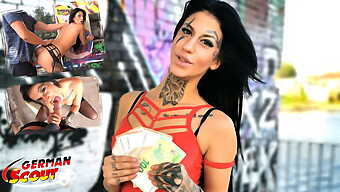 German Scout Mina'S Public Sex Casting With A Tattooed Face