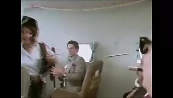 Vintage 90s Sex Party On A Plane With Silly Striptease And Erotic Dancing