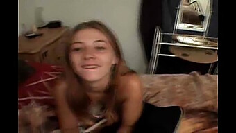 Sweet And Innocent Sister Gives Brother A Wicked Blowjob