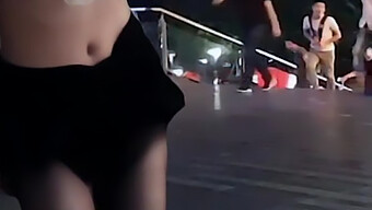 Chinese Girl Experiences The Thrill Of Getting Caught In Public While Exposing Herself