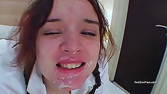 British Teen Gets A Facial In Homemade Video