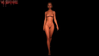 Des Mannequins Marchant Sur Une Piste, Étiquetés Comme Sexy Et Attrayants