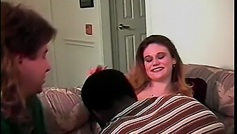 Brunette With Tattoos Gives A Blowjob And Gets Fucked By A Black Man