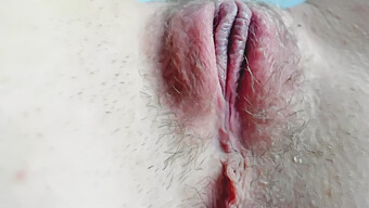 Close-Up View Of A Czech Babe'S Hairy Pussy Getting Pumped