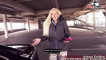 German Blonde Meets Stranger For Impromptu Outdoor Romp