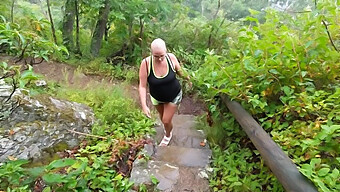 Outdoor Blowjob On A Hiking Trail With A Milf Who Swallows Cum Pov