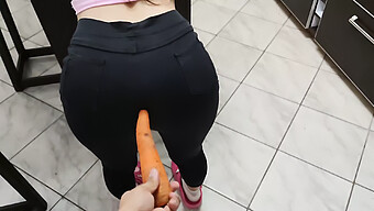 Young Wife Craving A Large Penis And I Advise Her To Use A Carrot For Anal Pleasure