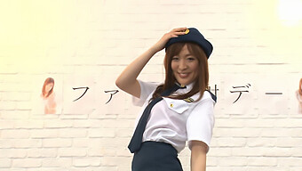 A Young Japanese Girl Dons A Police Uniform And Engages In Oral And Sexual Activities With Multiple Men