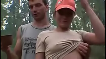 Russian Group'S Wild Public Camping Sex Party