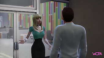 A Blonde Secretary Offers Sex To Avoid Losing Her Job In A Risqué Animated Parody