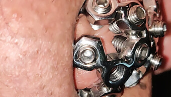 Intense Close-Up Of The Set Screw In My Cock Cage