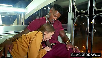 A Submissive Brunette Enjoys Intense Penetration From A Dominant Black Man