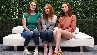 One Man'S Incredible Luck As He Enjoys Three Redheaded Babes