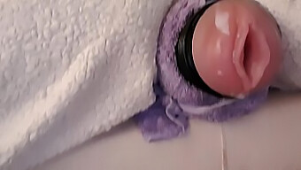 Solo masturbation with edging and cum on Fleshlight