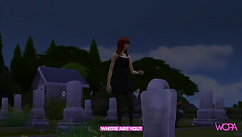 Get Ready For A Spooky Yet Sensual Encounter As She Visits The Graveyard To Say Goodbye To Her Lover