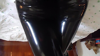 Latex-Clad Mistress Indulges In Solo Play