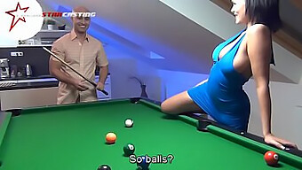 Linet Slag'In Amatör Ve Doğal Güzelliğiyle Tutkulu Bilardo Masası Buluşması